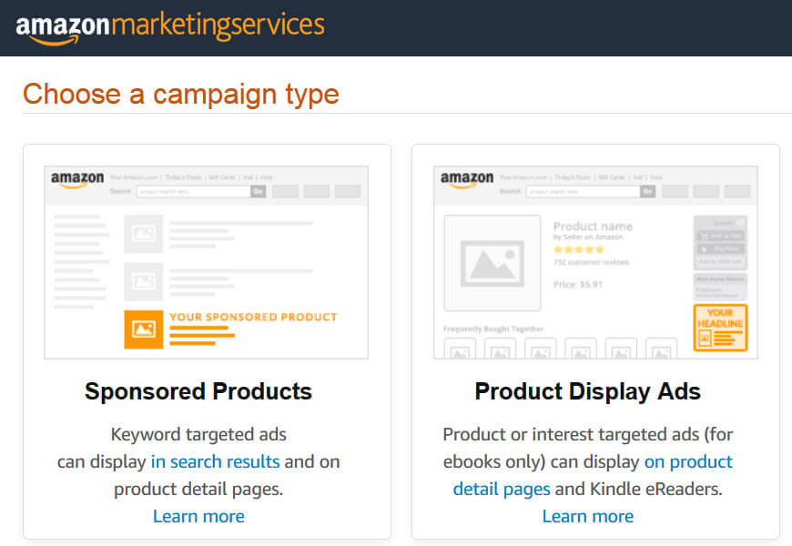 amazon marketing services pay per click ads