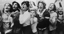 Beatlemania Beatles fans screaming
