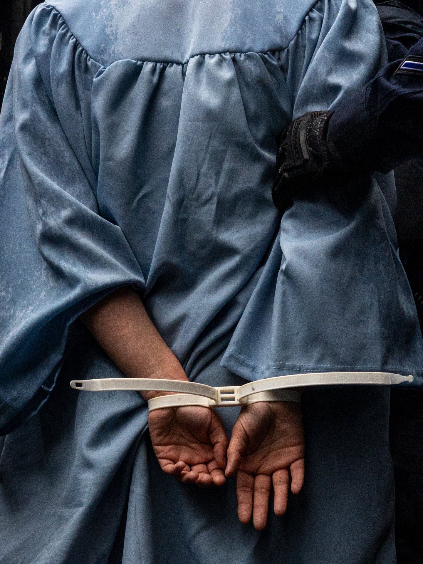 <p>Barnard College alumna Jesse Pearce is arrested outside Columbia University&rsquo;s 2025 commencement ceremony in New York City, New York, United States. Alumni and students gathered to protest the institution&rsquo;s financial ties to Israel and the University administration&rsquo;s bowing to federal pressure to crack down on campus demonstrations.&nbsp;</p>
